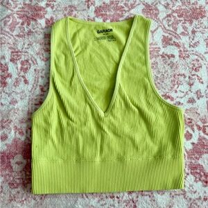 Garage lime green Ribbed Crop Top